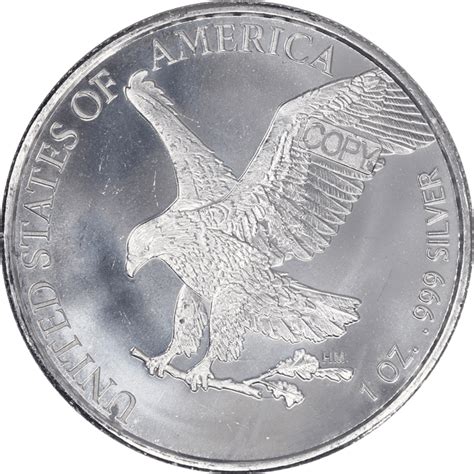 replica 1 oz|2021 Type 2 Silver American Eagle Replica 1 oz. Silver Round.